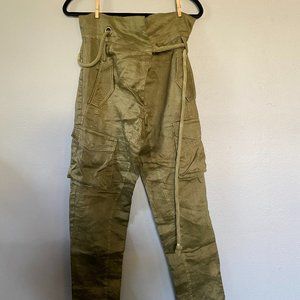 handmade olive green utility pants